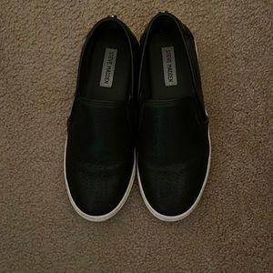Black Steve Madden Slip Ons